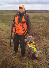 Sandra Hohmann mit Phila vom Fenriswolf